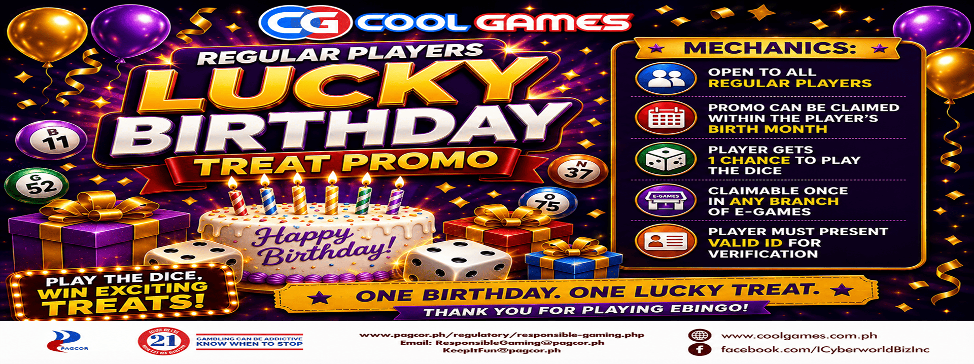 Regular Lucky Birthday Treat Ebingo