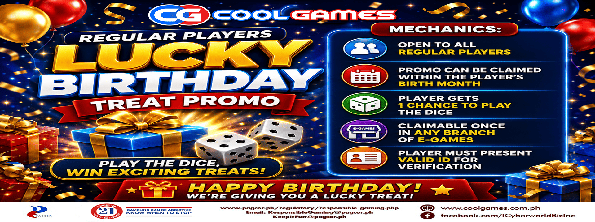 Regular Lucky Birthday Treat Egames
